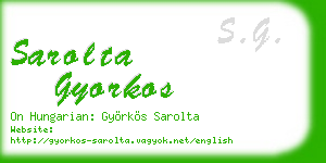 sarolta gyorkos business card