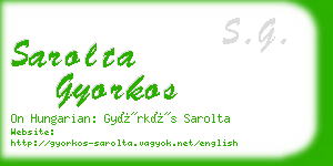 sarolta gyorkos business card